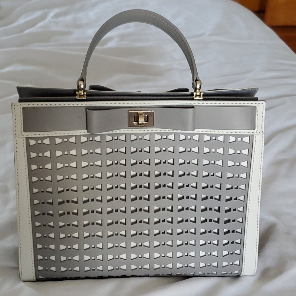 NWOT Kate Spade Bow Lasercut Handbag